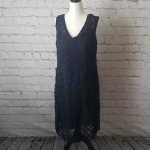 ❤️Navy Custom Lace Midi Dress